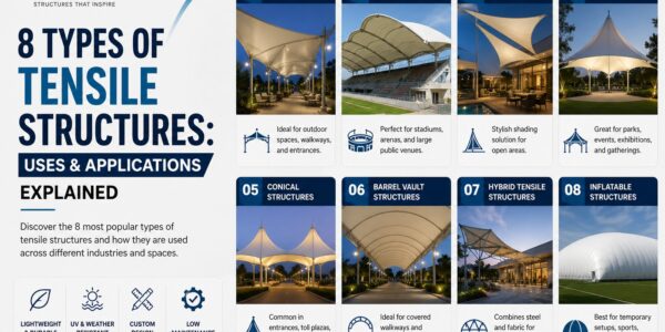 8 Types of Tensile Structures- Uses & Applications Explained