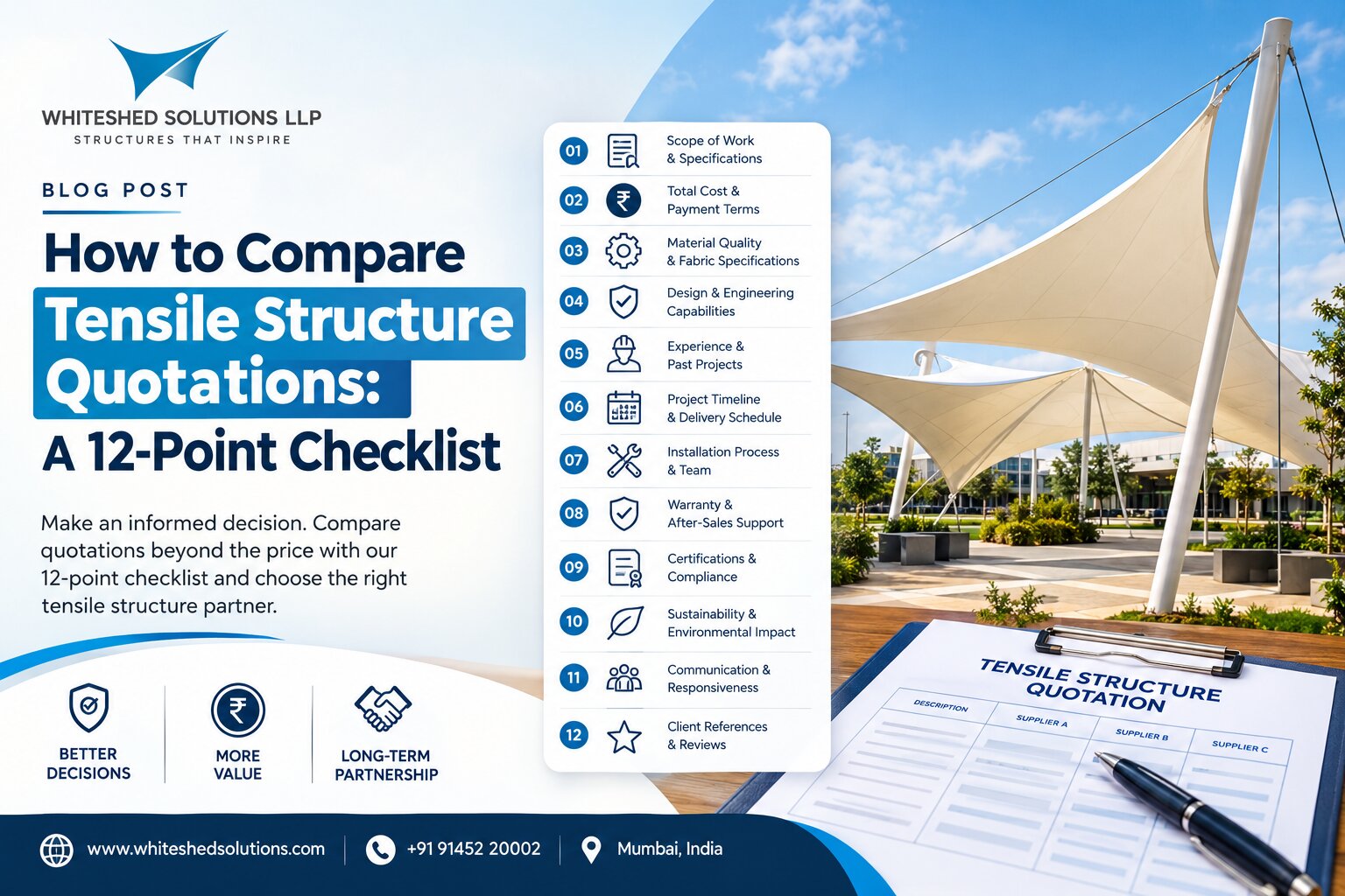 How to Compare Tensile Structure Quotations: A 12-Point Checklist